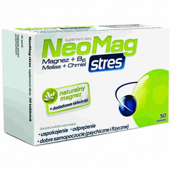 NeoMag STRES Melisa + Chmiel 50 tabletek