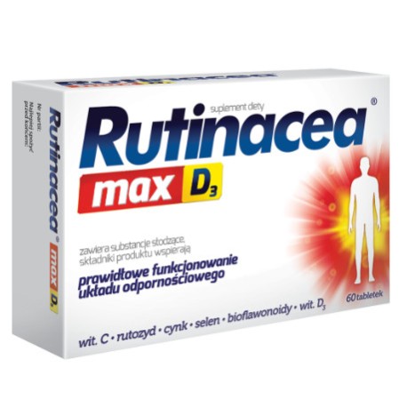 Rutinacea Max D3 60 tabletek / S0093 / Aflofarm Rutinacea Max D3 60 tabletek / S0093 / Aflofarm
