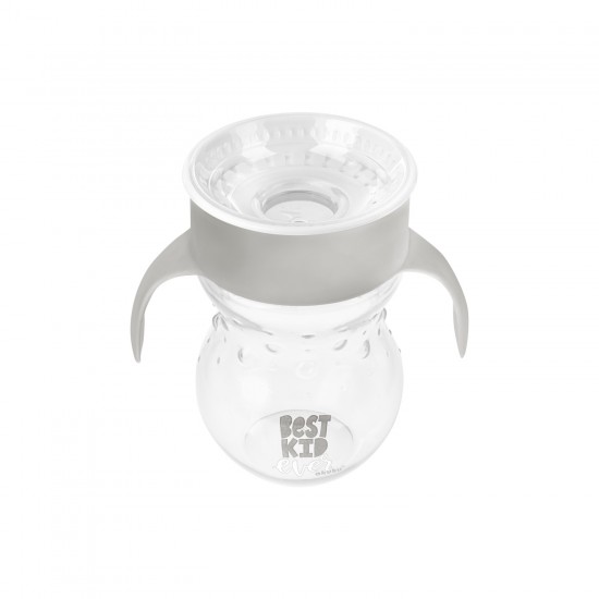 Non Spill 270ml Grey Training Cup 360° drinking edge