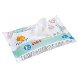 Nawilżany papier toaletowy o zapachu mango zestaw 4x50 szt. / A0030_4 / Akuku Nawilżany papier toaletowy o zapachu mango zestaw 4x50 szt. / A0030_4 / Akuku