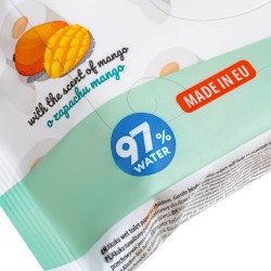 Nawilżany papier toaletowy o zapachu mango zestaw 4x50 szt. / A0030_4 / Akuku Nawilżany papier toaletowy o zapachu mango zestaw 4x50 szt. / A0030_4 / Akuku