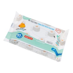 Nawilżany papier toaletowy o zapachu mango zestaw 4x50 szt. / A0030_4 / Akuku Nawilżany papier toaletowy o zapachu mango zestaw 4x50 szt. / A0030_4 / Akuku