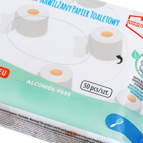 Wet toilet paper for children pack of 4x50 pcs. / A0031_4 / Akuku Wet toilet paper for children pack of 4x50 pcs. / A0030 / Akuku