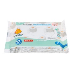 Nawilżany papier toaletowy o zapachu mango zestaw 4x50 szt. / A0030_4 / Akuku Nawilżany papier toaletowy o zapachu mango zestaw 4x50 szt. / A0030_4 / Akuku