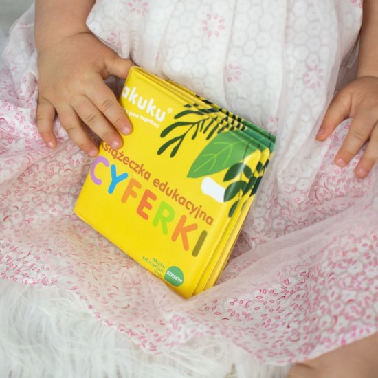 Książeczka edukacyjna z piszczkiem, do kąpieli - Cyferki / A0474 / Akuku