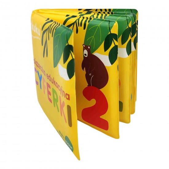 Książeczka edukacyjna z piszczkiem, do kąpieli - Cyferki / A0474 / Akuku