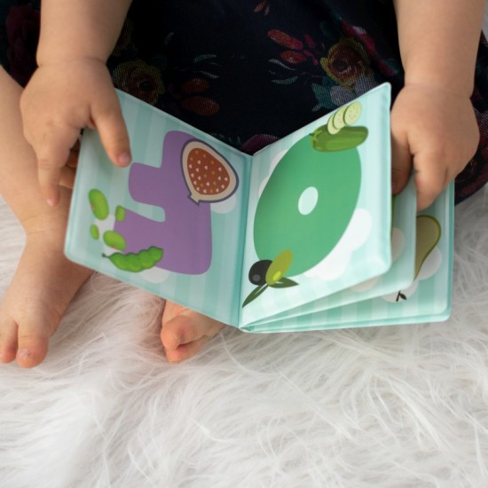 Książeczka edukacyjna z piszczkiem, do kąpieli - Literki / A0475 / Akuku