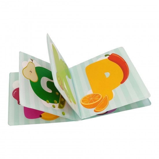 Książeczka edukacyjna z piszczkiem, do kąpieli - Literki / A0475 / Akuku