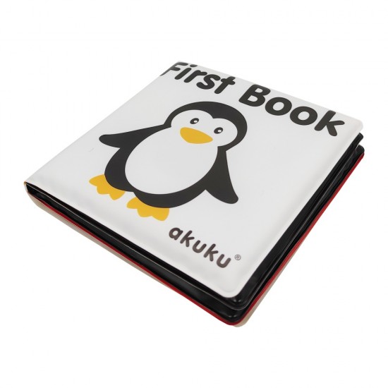 Educational bath book with squeaker - First Book / A0476 / Akuku