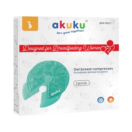 Akuku kompresy żelowe na piersi Ciepło-Zimno 2 szt. / A0534 / Akuku Akuku kompresy żelowe na piersi Ciepło-Zimno 2 szt. / A0534 / Akuku