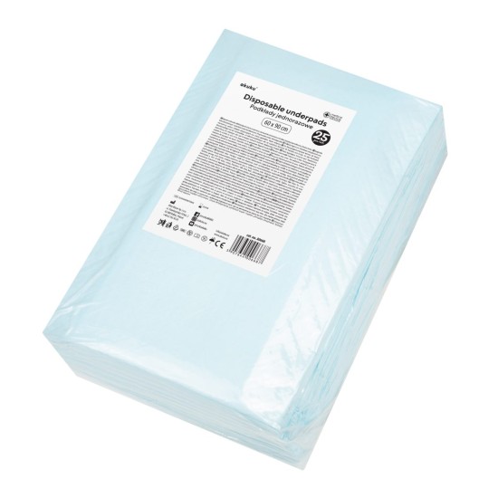 Disposable underpads Akuku Blue 60x90cm 25 pcs. / A0668 / Akuku
