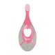 Akuku Baby first toothbrush with teether grey-pink 0m+ / A0677 / Akuku