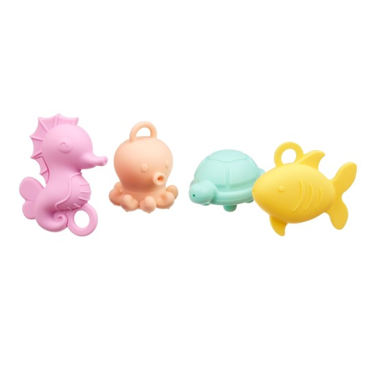 Silicone Bath toys set of 4 sea animals / A0711 / Akuku Silicone Bath toys set of 4 sea animals / A0711 / Akuku