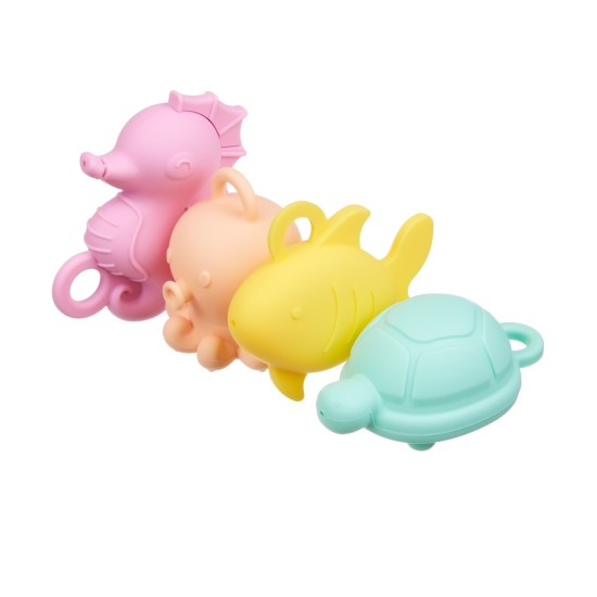 Silicone Bath toys set of 4 sea animals / A0711 / Akuku Silicone Bath toys set of 4 sea animals / A0711 / Akuku