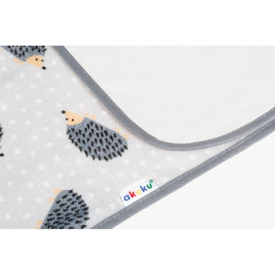 Podkład bawełniany frotte z ceratką 50x70cm w pastelowe jeżyki / A1044 / Akuku