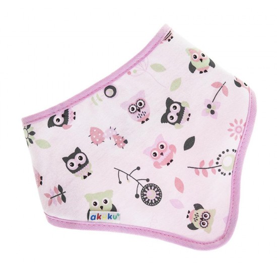 Butterflies and Owls baby bandana bib set of 2 / A1465 / Akuku Butterflies and Owls baby bandana bib set of 2 / A1465 / Akuku
