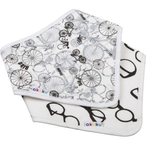 Bikes and Glasses baby bandana bib set of 2 Bikes and Glasses baby bandana bib set of 2