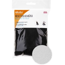 Moskitiera uniwersalna czarna na wózek / A0446_BLACK / Akuku