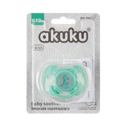 Akuku Smoczek uspokajający 6-12m zielony Dinozaur / A0588 / Akuku