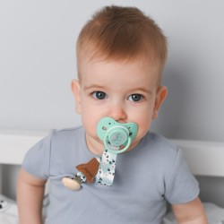 Akuku Smoczek uspokajający 6-12m zielony Dinozaur / A0588 / Akuku