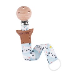 Universal soother band with wooden clip Kittens / A0582 / Akuku