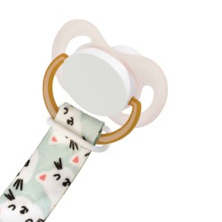 Universal soother band with wooden clip Kittens / A0582 / Akuku