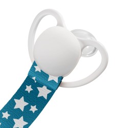 Universal soother band with wooden clip Silver Stars / A0584 / Akuku