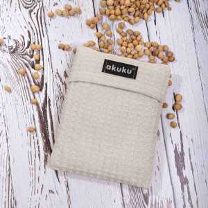 Termofor z pestkami wiśni 13x16cm beżowy Termofor z pestkami wiśni 13x16cm beżowy