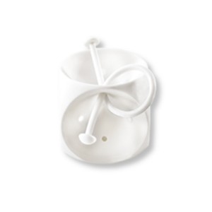 Cube / Dice Pessary with perforation 50mm white Cube / Dice Pessary with perforation 50mm white