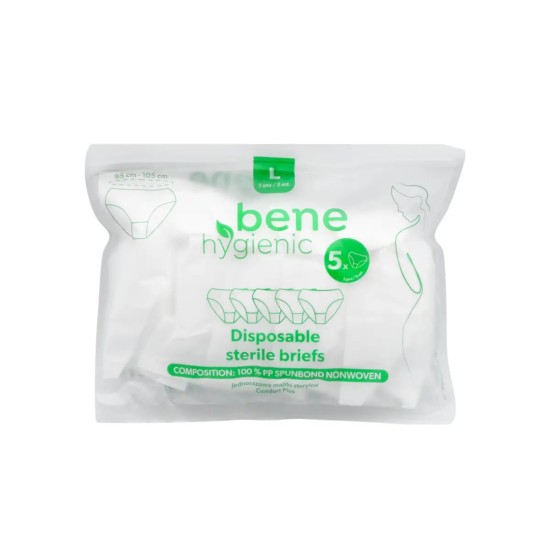 Jednorazowe majtki L 95-105cm sterylne Bene Hygienic włókninowe 5 szt. / BH0909 / Bene Hygienic