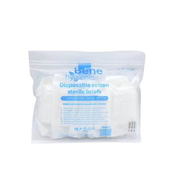 Jednorazowe majtki XL 105-115cm sterylne Bene Hygienic bawełniane 5 szt. / BH0915 / Bene Hygienic
