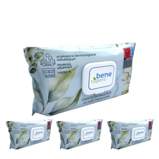 Wet wipes 72 pcs. Bene Hygienic pack of 4 / BH0900_4 / Bene Hygienic Wet wipes 72 pcs. Bene Hygienic pack of 4 / BH0900_4 / Bene Hygienic