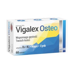 Vigalex Osteo D3 + K2 + wapń + cynk 60 tabletek