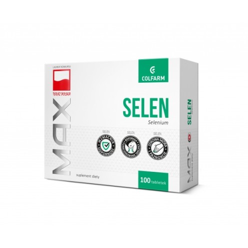 MAX Selen 100 mcg 100 tabletek / S0166 / Colfarm MAX Selen 100 mcg 100 tabletek / S0166 / Colfarm