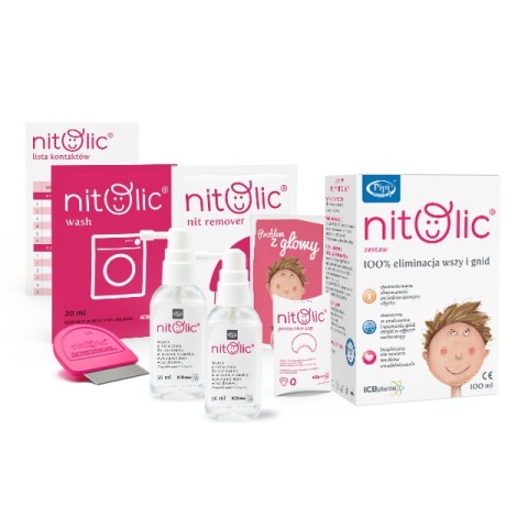 Nitolic Zestaw 100% eliminacja wszy i gnid 100ml / S0135 / ICB Pharma Nitolic Zestaw 100% eliminacja wszy i gnid 100ml / S0135 / ICB Pharma