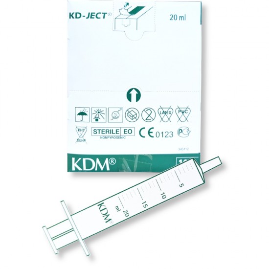 Disposable sterile syringe 20 ml Luer Slip 1 pc. / G0811 / KDM Disposable sterile syringe 20 ml Luer Slip 1 pc. / G0811 / KDM