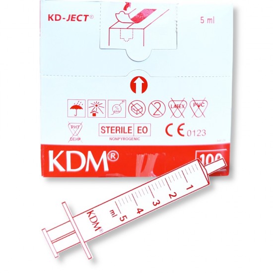 Disposable sterile syringe 5 ml Luer Slip 1 pc. / G0412_KD / KDM Disposable sterile syringe 5 ml Luer Slip 1 pc. / G0412_KD / KDM