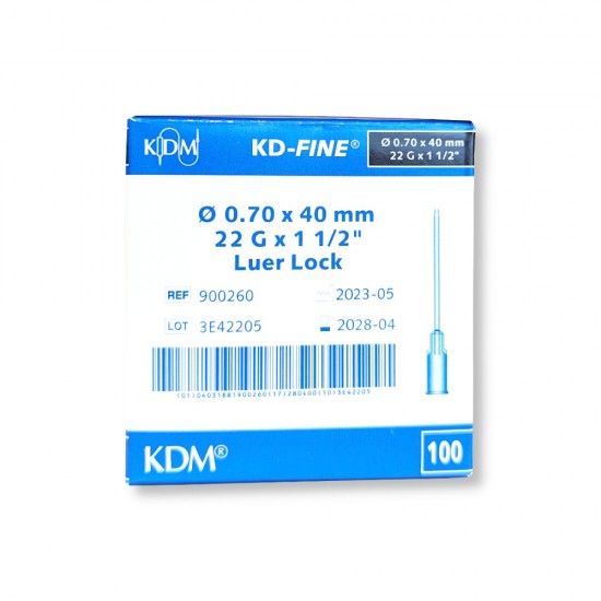 Igła iniekcyjna 22G 0.7x40 mm LB/BL sterylna jednorazowa 1 szt. / G0816 / KDM