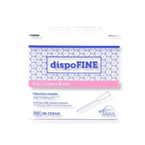 Disposable sterile injection needle 18G 1.5" 1.2x40 mm LB/BL 1 pc. Disposable sterile injection needle 18G 1.5" 1.2x40 mm LB/BL 1 pc.