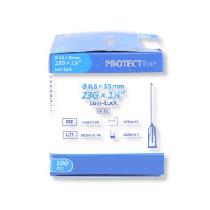 Disposable sterile injection needle 23G 1.25" 0.6x30 mm LB/BL 1 pc. Disposable sterile injection needle 23G 1.25" 0.6x30 mm LB/BL 1 pc.