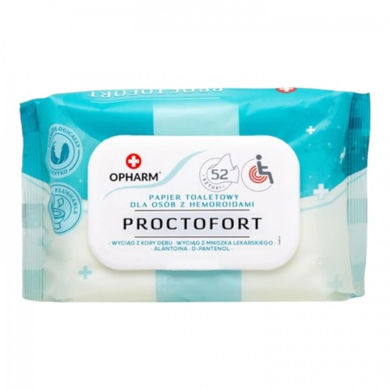 Wet toilet paper Proctofort Opharm pack of 4x52 pcs. / BH0901_4 / Opharm Wet toilet paper Proctofort Opharm pack of 4x52 pcs. / BH0901_4 / Opharm