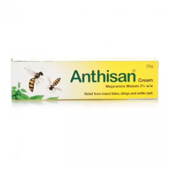 Anthisan 2% Cream after insect bite gel 25g