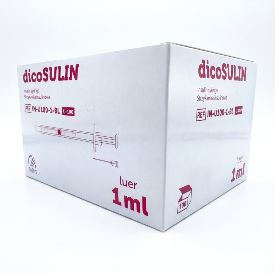Strzykawka insulinowa 1 ml Luer Slip sterylna jednorazowa 1 szt. z igłą 27G 0.4x13mm / G1987 / Zarys