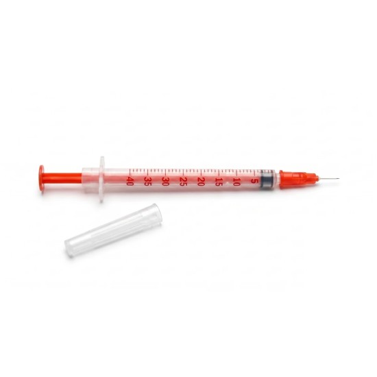 Strzykawka insulinowa 1 ml Luer Slip sterylna jednorazowa 1 szt. z igłą 27G 0.4x13mm / G1987 / Zarys